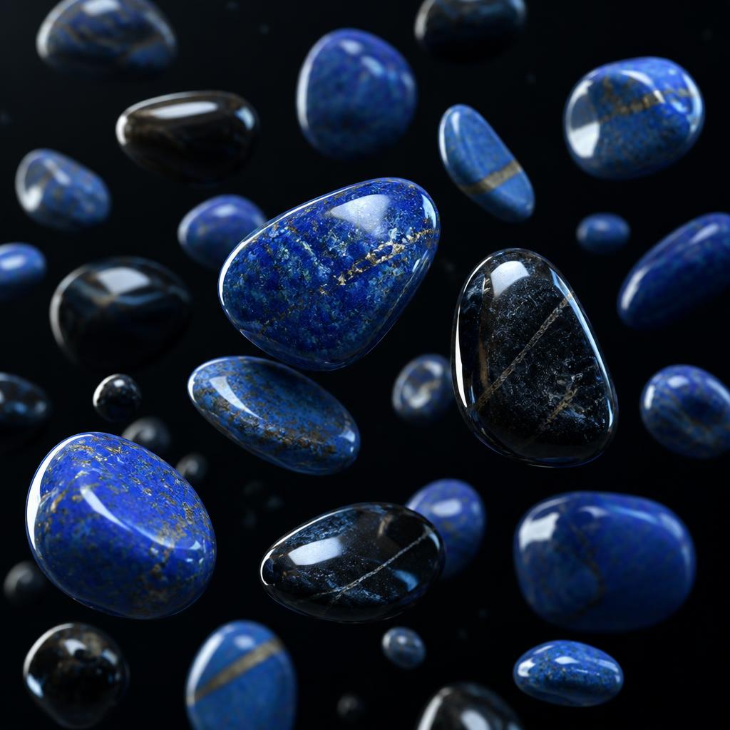 Lapis & Onyx Pebbles